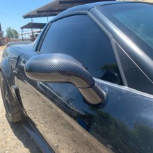 2pcs Real Dry Carbon Fiber Mirror Cap For Chevrolet Corvette C6 ZR1 2005-2013 Side Wing Rearview Cover Trim Car Accessories
