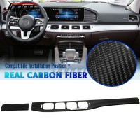 100% Real Carbon Fiber For Mercedes Benz GLE Class W167 GLE350 400 450 53 63 2020 Center Console Air outlet Dashboard Covers