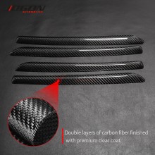 7pcs Real Carbon Fiber Interior Moldings Door Console Cover Panel Trim Strips For Audi A3 8V S3 RS3 2014 2015 2016 2017 2018