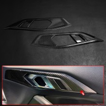  For BMW 4 Series G22 G23 2021 2-Door Coupe Convertible Carbon Fiber Door Handle Cover Frame Sticker Interior Trim Decoration 