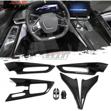 For GMSV For Chevrolet Corvette C8 Stingray Sports 2020 2021 Side Door Panel Cover JOGON Gear Shift Knob Head Interior Trim