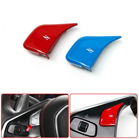 Blue/Red Replace Z Button Trim For Chevrolet C8 Corvette Stingray Z06 Coupe Z07 2020 2021 2022 Car Steering Wheel Control Button