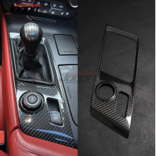 Dry Carbon Fiber For Chevrolet Corvette C7 ZR1 Z06 2014-2018 2019 Car Centre Console Gear Knob Panel Cover Trim Accessories