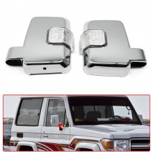 For Toyota Land Cruiser 70 Series LJ76 LJ78 LC77 LJ79 Pickup LED Replace Rearview Side Wing Mirror Cover