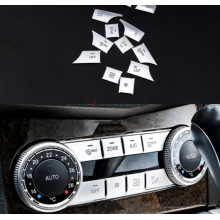 Mercedes Benz C E CLS GLK Class W204 W212 Console AC Media Volume Buttons Sequins Cover Stickers Trim Car Accessories