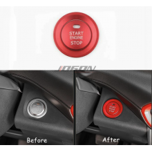 2pcs Red For Hyundai Elantra AD/Avante 2017-2020 For Hyundai ix35 2018 Car Accessories Engine Start Stop Button Ring Cover Trim