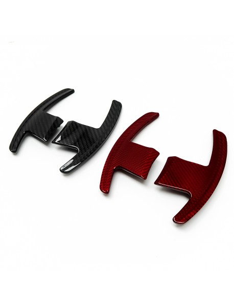 G20 G30 G32 G12 G11 G01 G02 G05 G06 Glossy Red/Black Real Carbon Fiber Steering Paddle Shifters For BMW 3 5 6 7 X3 X4 X5 X6 