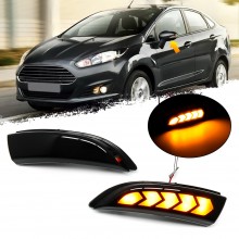For Ford Fiesta 2008-2017 B-Max 2012-2017 LED Dynamic Turn Signal Sequential Lights Side Mirror Lamp Indicator Blinker